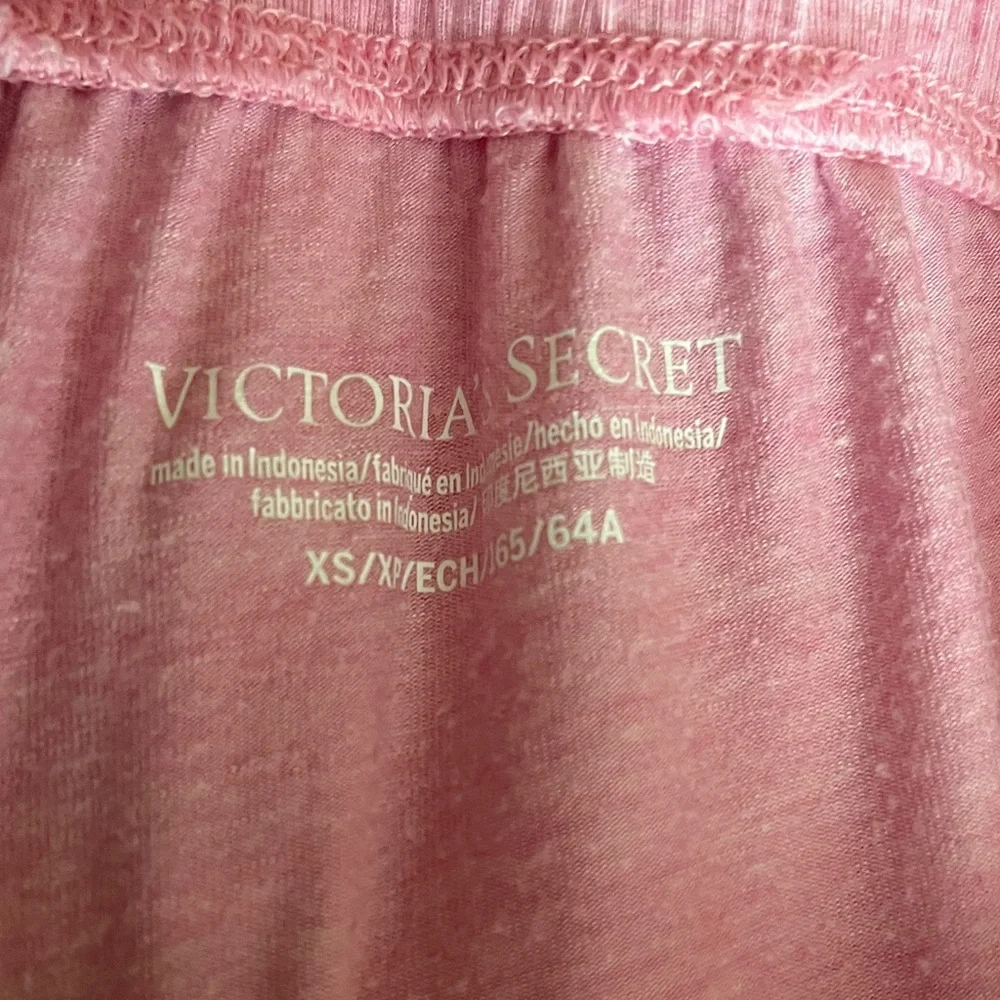 Victoria’s Secret Pajama Set Button Down Top Shorts XS pink